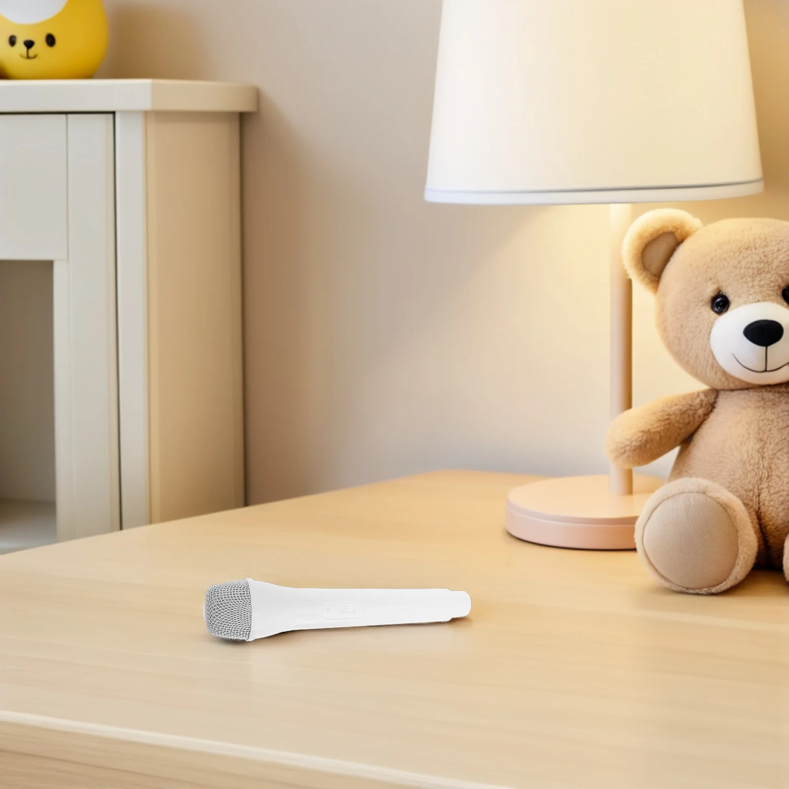 2 قطعة الدعامة الميكروفون البلاستيكية التظاهر للأطفال ميكروفون واقعي الغناء مقابلة مرحلة الأداء محاكاة الكاريوكي