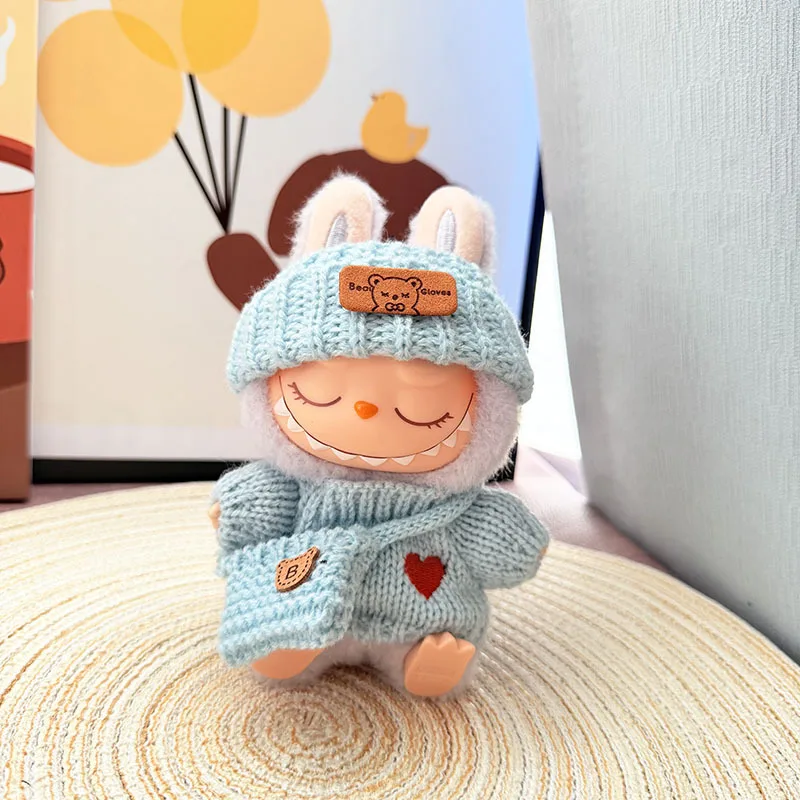 

[Только одежда] Одежда Labubu поколения 1 и 2, комплект вязаного свитера с наполнителем любви, одежда для кукол милой и тематикой любви