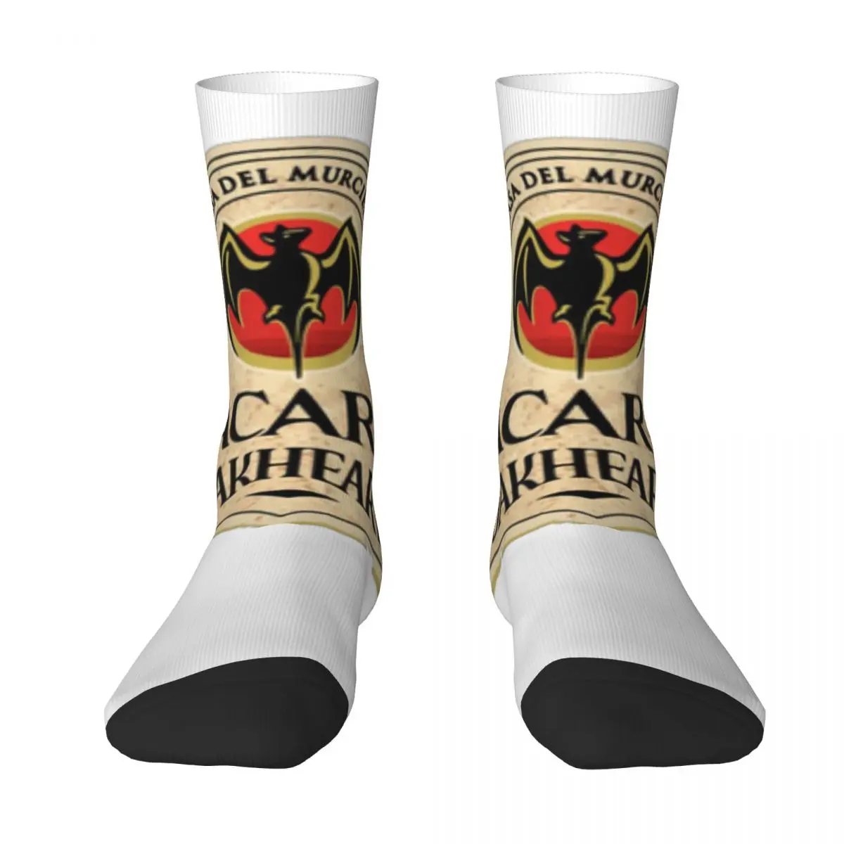 Authentic Bacardi Design Essential T-Shirt Men Women Socks Windproof Novelty Spring Summer Autumn Winter Stockings Gift