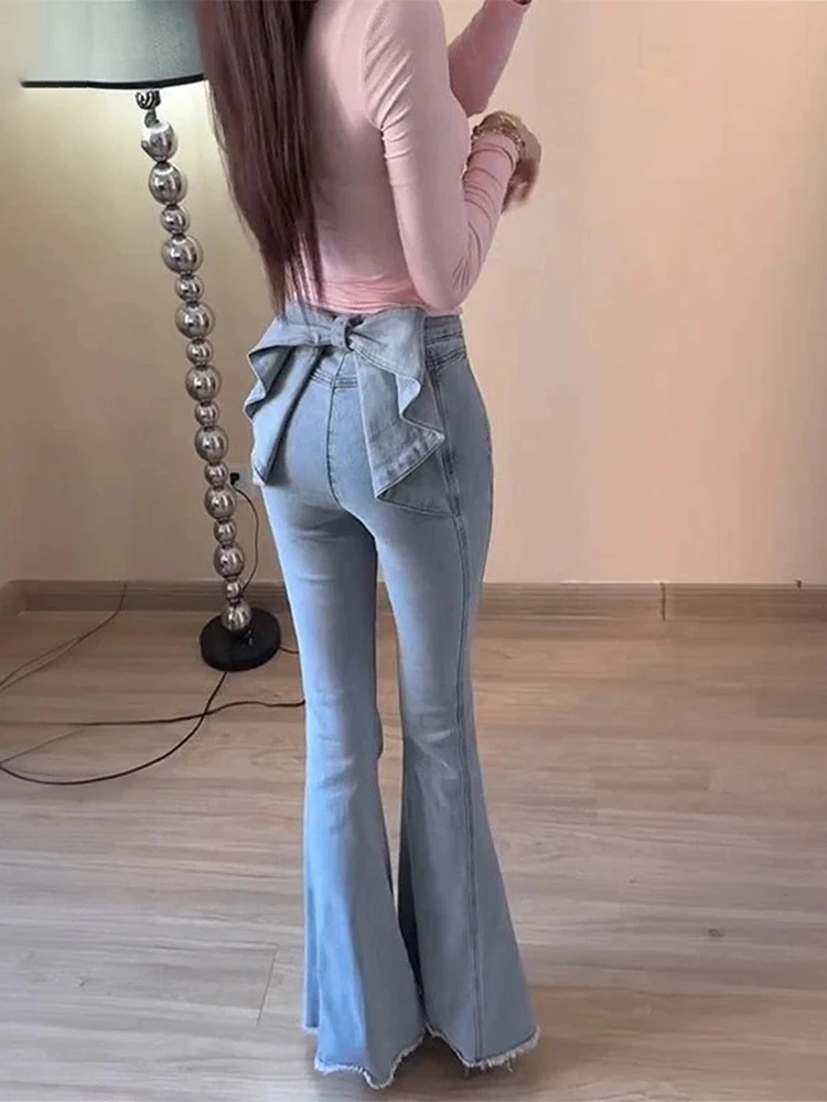 

Новые джинсы-клеш с высокой талией и принтом для женщин, летние, для невысоких, с эффектом утягивания, из эластичного денима