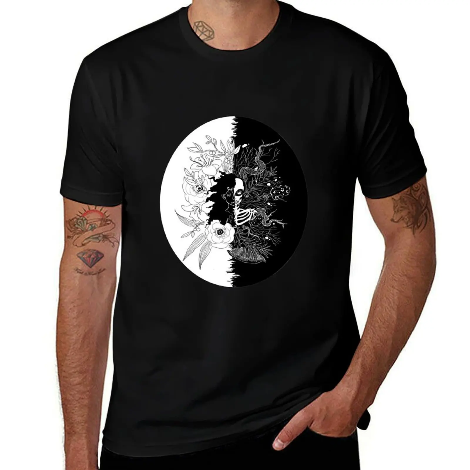 

Hel print black T-Shirt vintage valentines clothes graphic t shirt vintage shirts graphic tee men