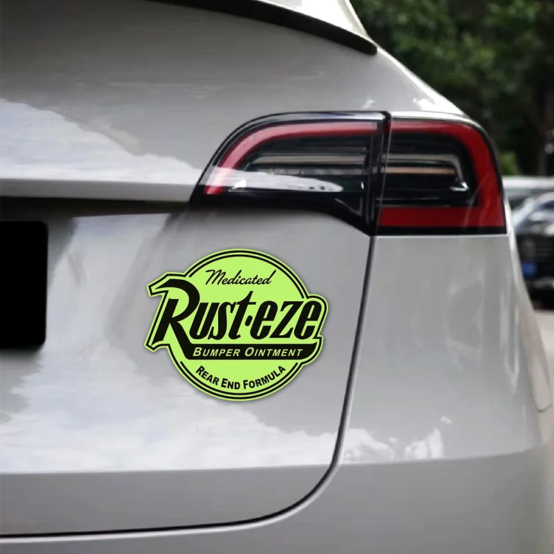 

1PC Rust-eze Bumper Ointment Sticker (15CM/5.9in) Bright Green Waterproof Vinyl Decals for Car Laptop Decor