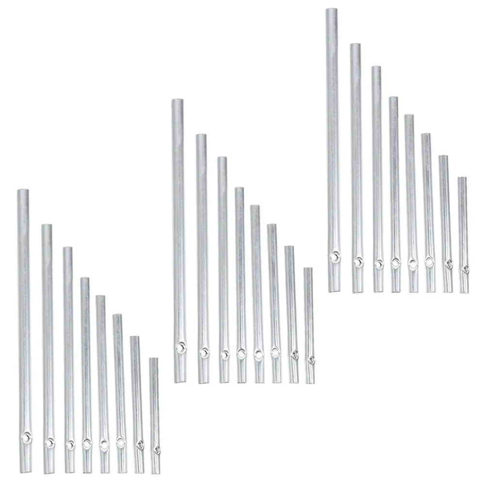 

24 PCS Bells Wind Chimes Accessories Hanging Solar Lights Aluminum Tubes for DIY Child The