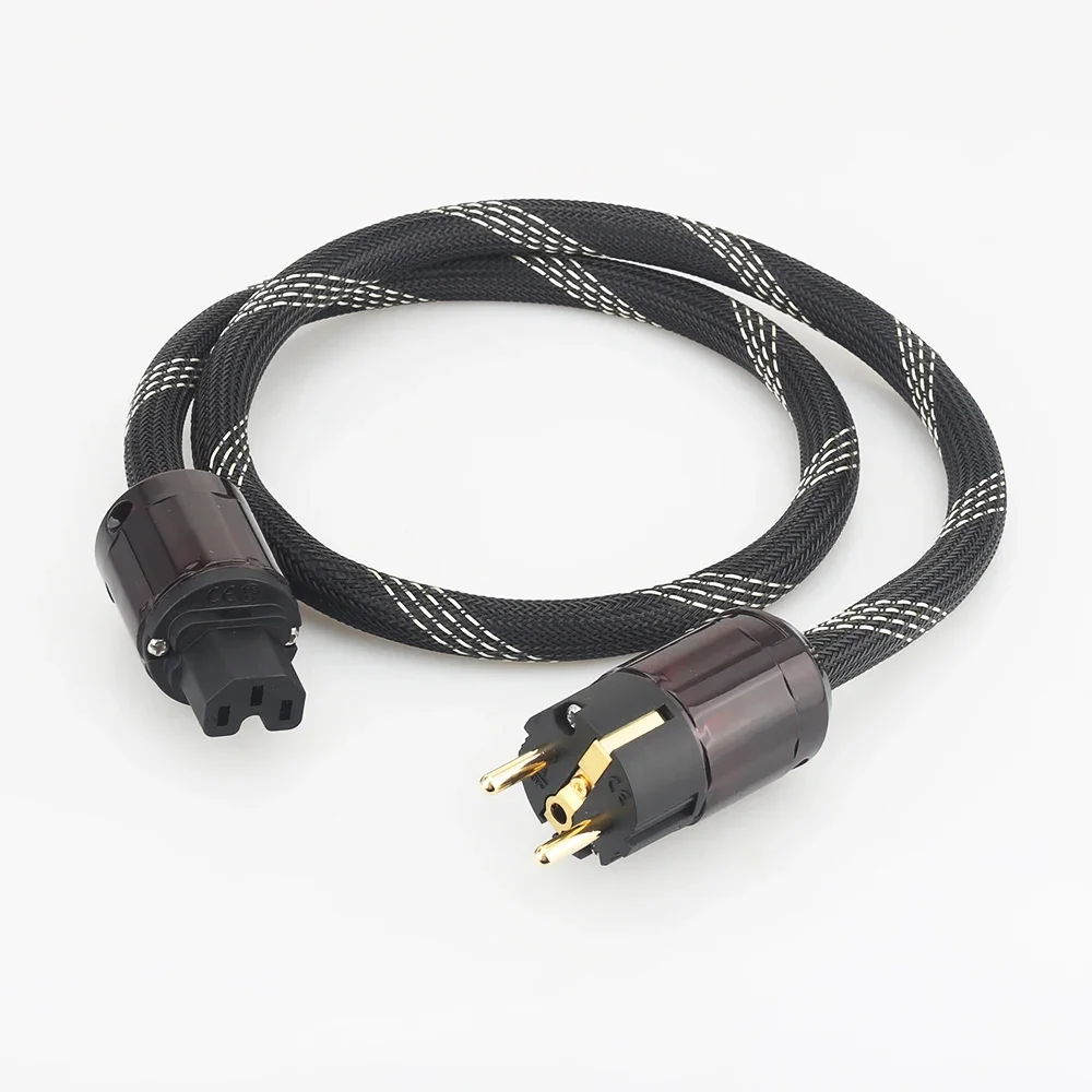 P103+DW30 4N OFC Pure copper EU version audio hifi power cable with P-079E/C-079 connector plug