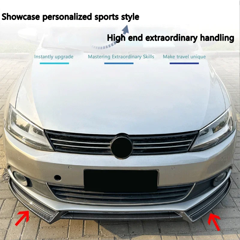 مناسبة للمصد الأمامي لسيارة Volkswagen Jetta Sagitar MK6 2011-14، والشفة الأمامية، والمجرفة الأمامية، وتعديل المفسد #3