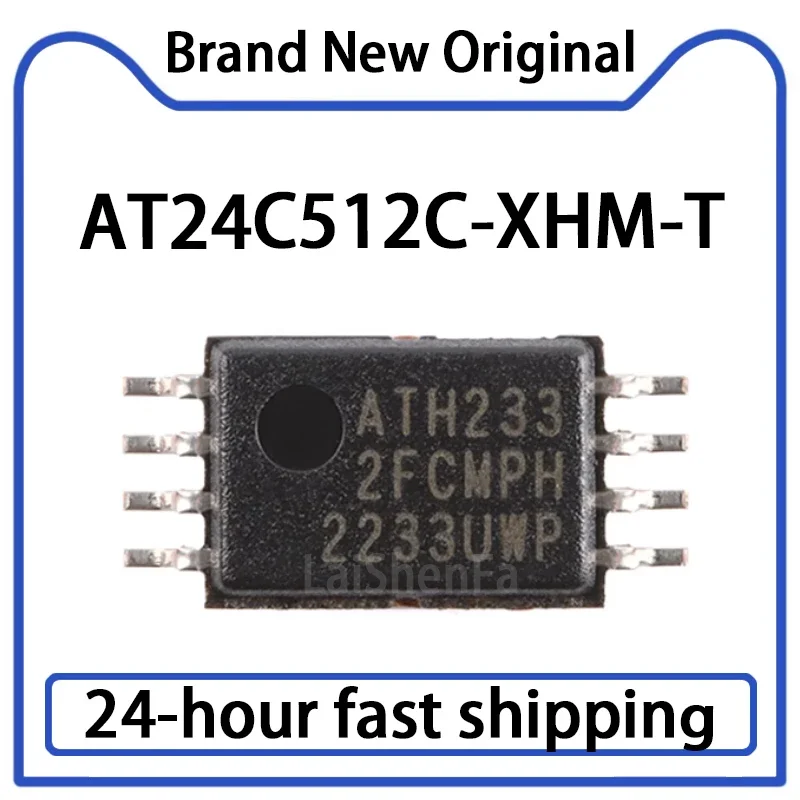 5PCS AT24C512C-XHM-T SMT TSSOP-8 512Kb I2C 호환 듀얼 라인 직렬 EEPROM 칩 원래 재고