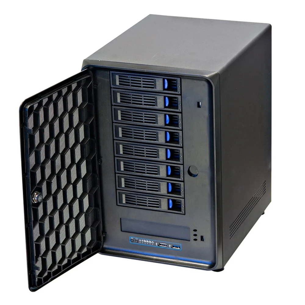 Hot Swap Nas Storage Server Servidor case Rackmount 8 Bay Sas Storage