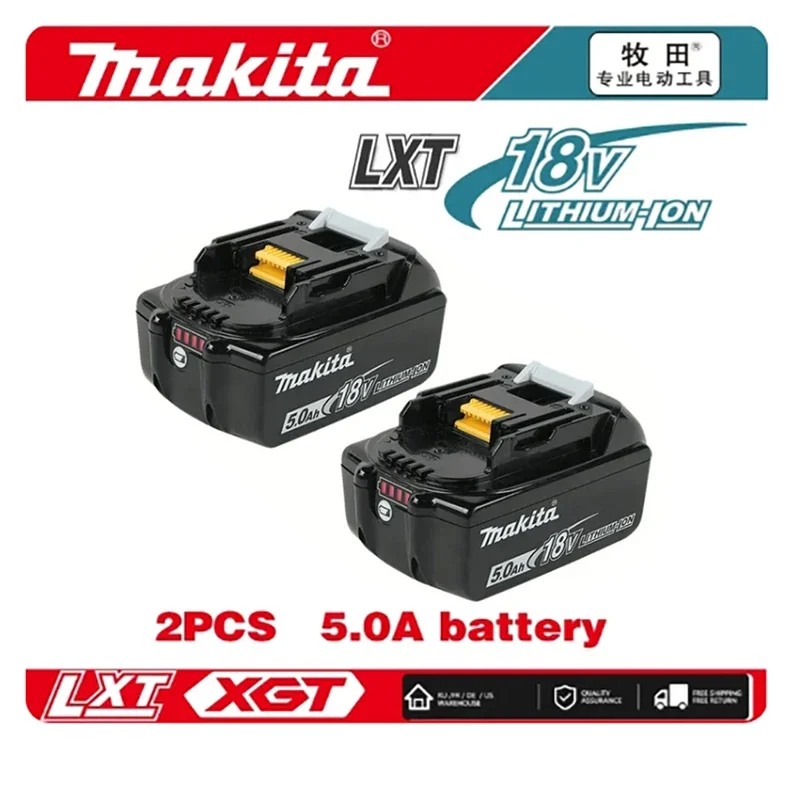 100% Original Makita Rechargeable Power Tool Battery, Replaceable LED Lithium-ion, 6.0 Ah 18V LXT BL1860B BL1860BL1850 BL1830