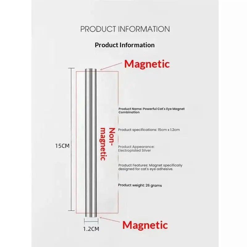 Dual End Strong Nail Magnetic Stick Reusable High Power Magnet Wand Professional Manicure Tool for Cat Eye Gel Polish