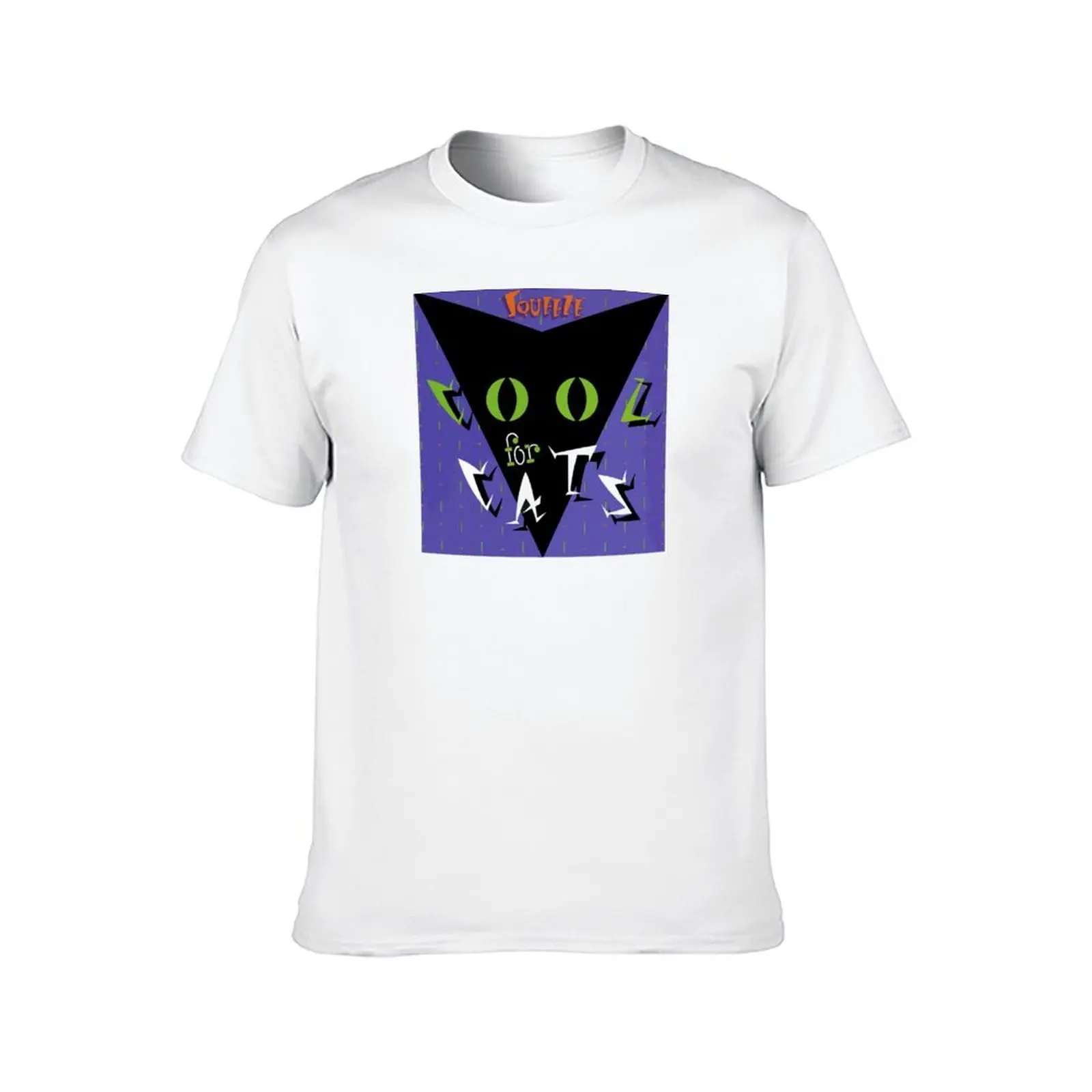 Squeeze Cool For Cats, Cool Cats Purple Green T-Shirt g man t shirts for men cotton tshirt 100% T-Shirt