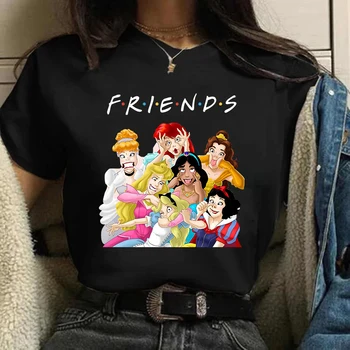 Y2k disney קריקטורה פאנק נסיכה t חולצה נשים harajuku שנות ה-90 החמודה חולצה מצחיקה שמלות נשים