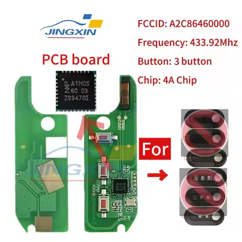 Jingxin PCB Board pcf7945 4A Chip 433MHz FCC:A2C86460000 Car Remote Key PCB Board For Fiat Mobi Uno Fiorino E Mais Strada
