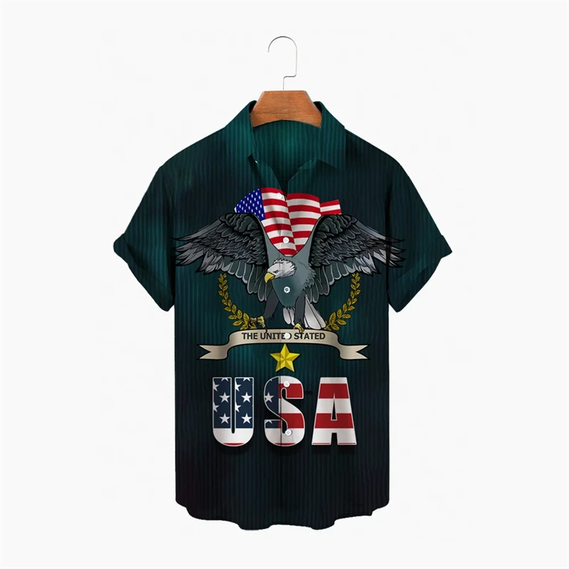 Fashion Vintage American 3D Printed Hawaiian Shirts For Men Clothing Casual Short Sleeve Cadiz Camisas Casuais Flower Harajuku