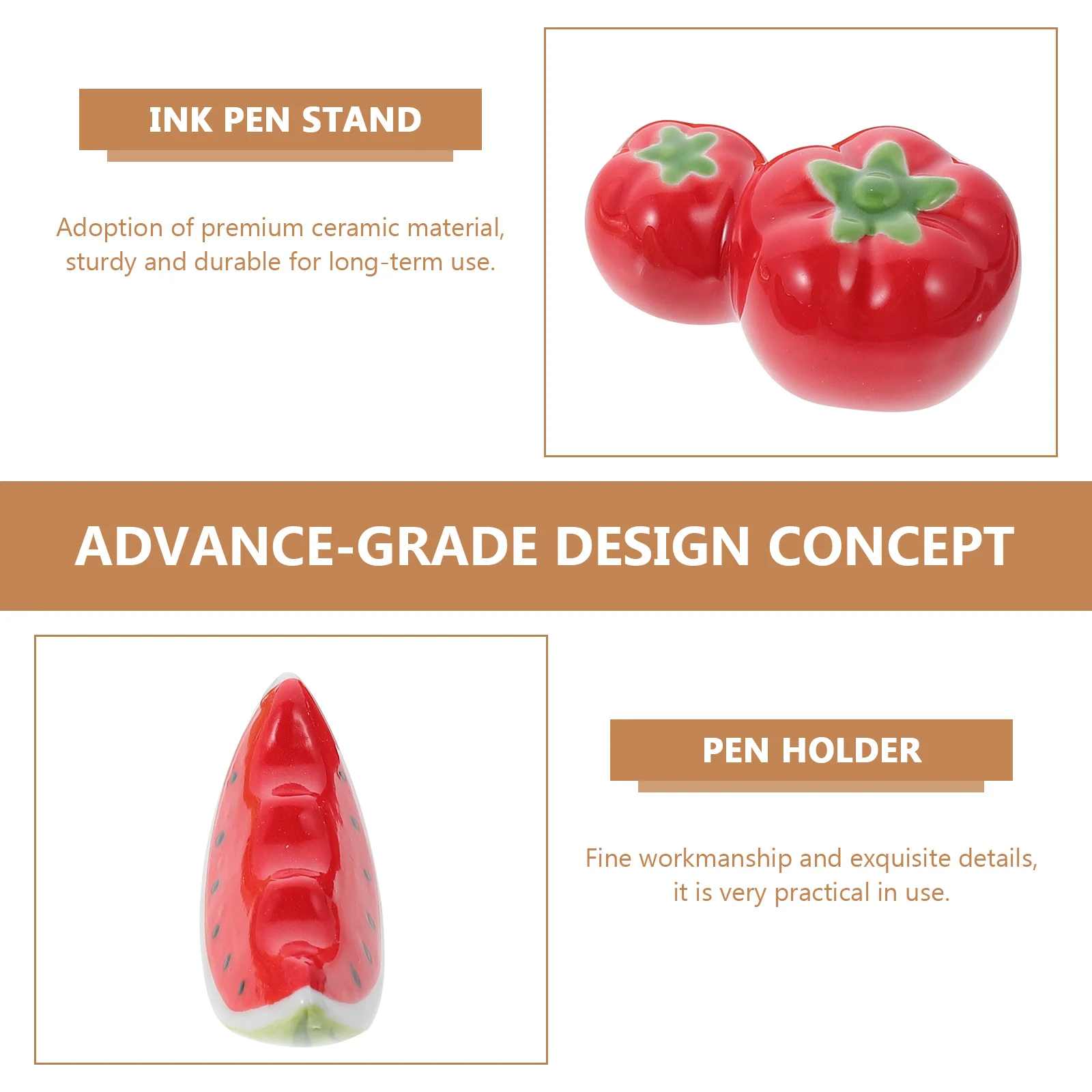 

5Pcs Ceramic Calligraphy Pen Holder Premium Craft Brush Rest for Ink Painting Writing Tools Storage Chinese Brush Rack Stand