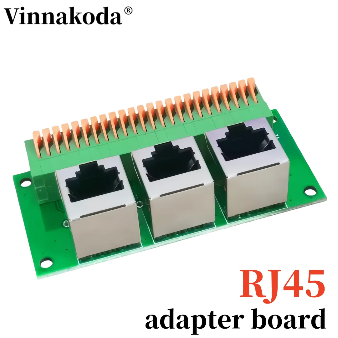 RJ45 network port Triple adapter board Turn the 2.54 pitch screw-free wiring terminal crystal head network port base test board