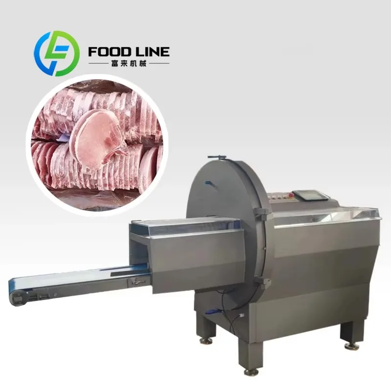 Frozen Meat Slicer Machine Upgraded Tempered Steel Blade Wear Resistant System Design Airline Catering Kitchen Export Quality