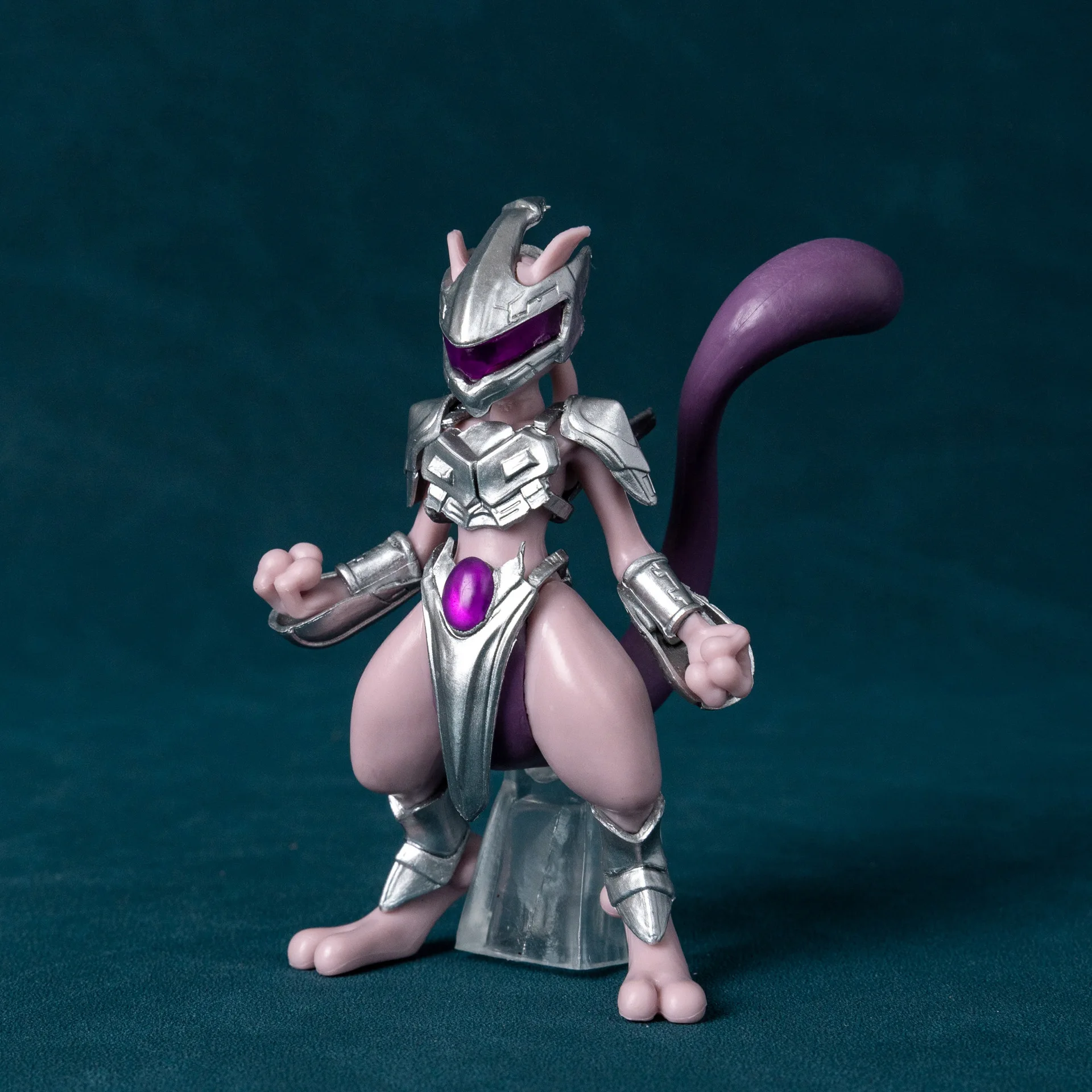 

Bandai Anime Pokemon Mewtwo In Steel Armor Action Figure Model Gk Statue Collection Desktop Decoration Toys Gift