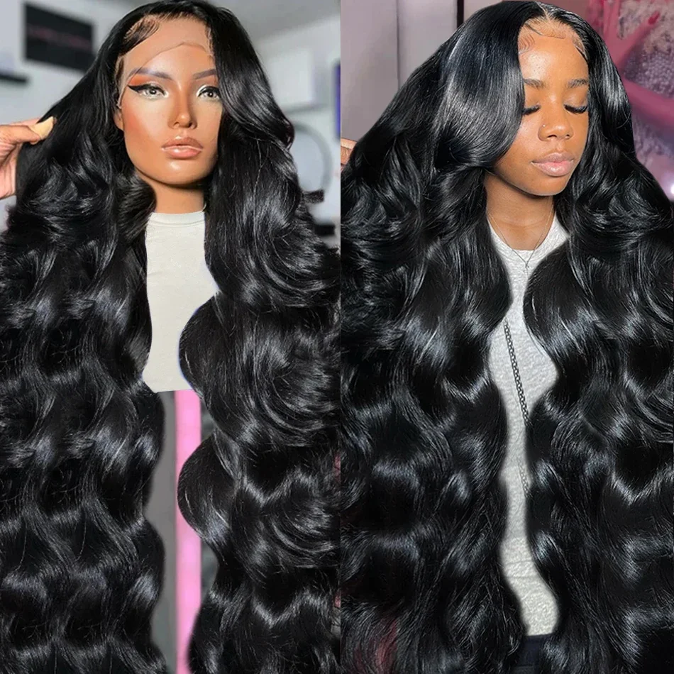 30 40 Inch Body Wave 13x4 Transparent Lace Front Wigs Brazilian Water Wave 13x6 Lace Frontal Human Wigs For Women