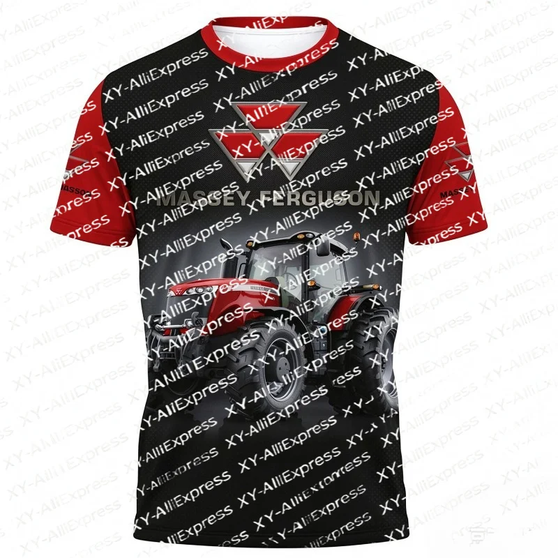 Men’s Farm Fan Short Tee, Quick Dry & Breathable. Full-frame Farm Tractor Graphic, Bold Detailing for Tractor Enthusiast Meetups