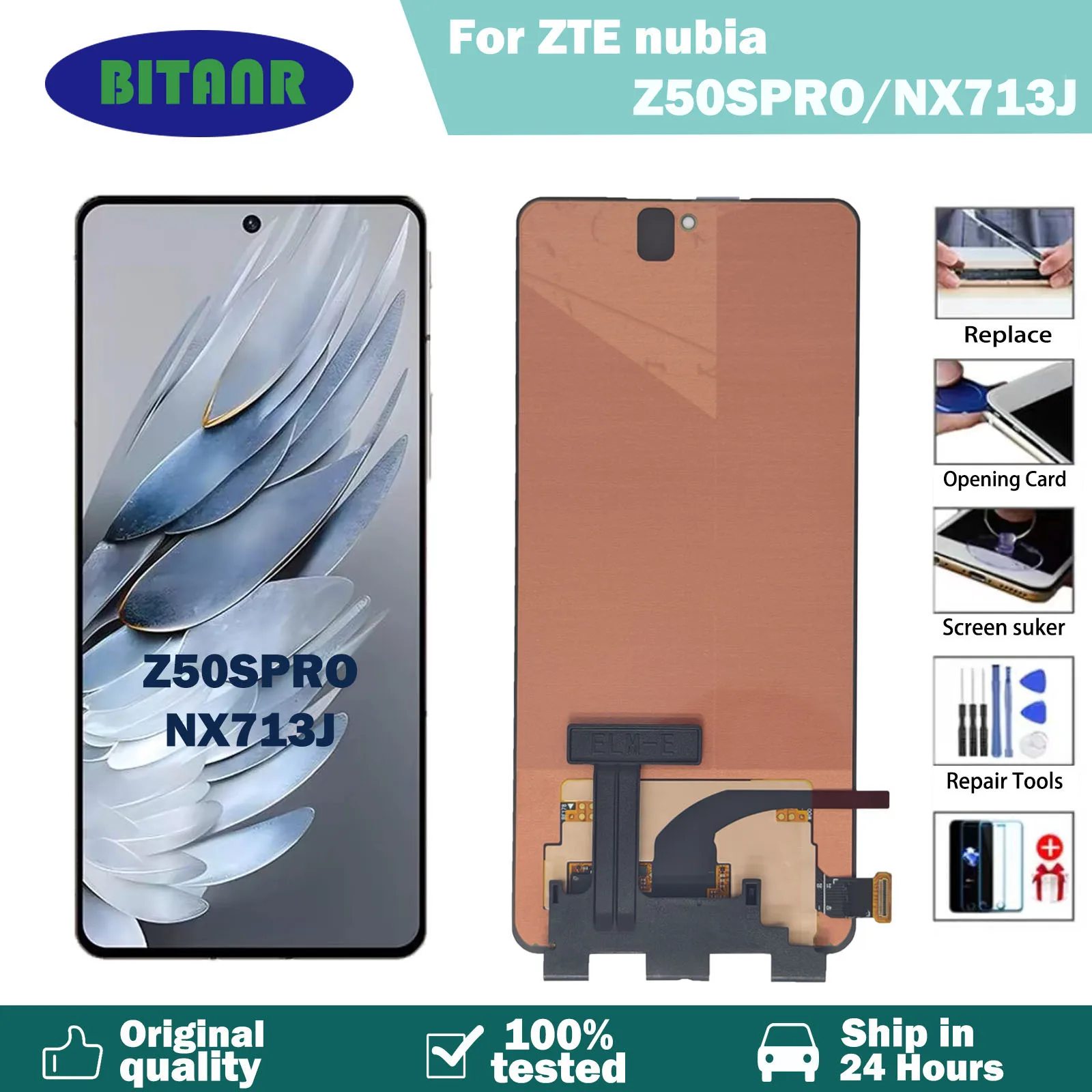 

6.78" Original for Zte Nubia Z50S Pro Lcd Screen Display Touch Digitizer Nx713J 替换 Full Assembly