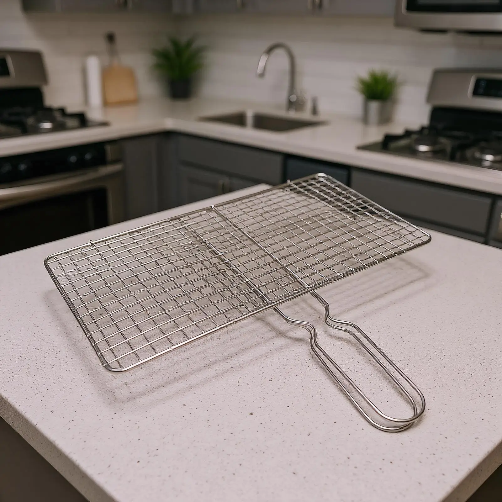 

Корзина для гриля для рыбы, стойка для гриля для креветок из нержавеющей стали, корзина для гриля для стейка, рыбы, курицы, мяса, овощей, кемпинга, рыбалки