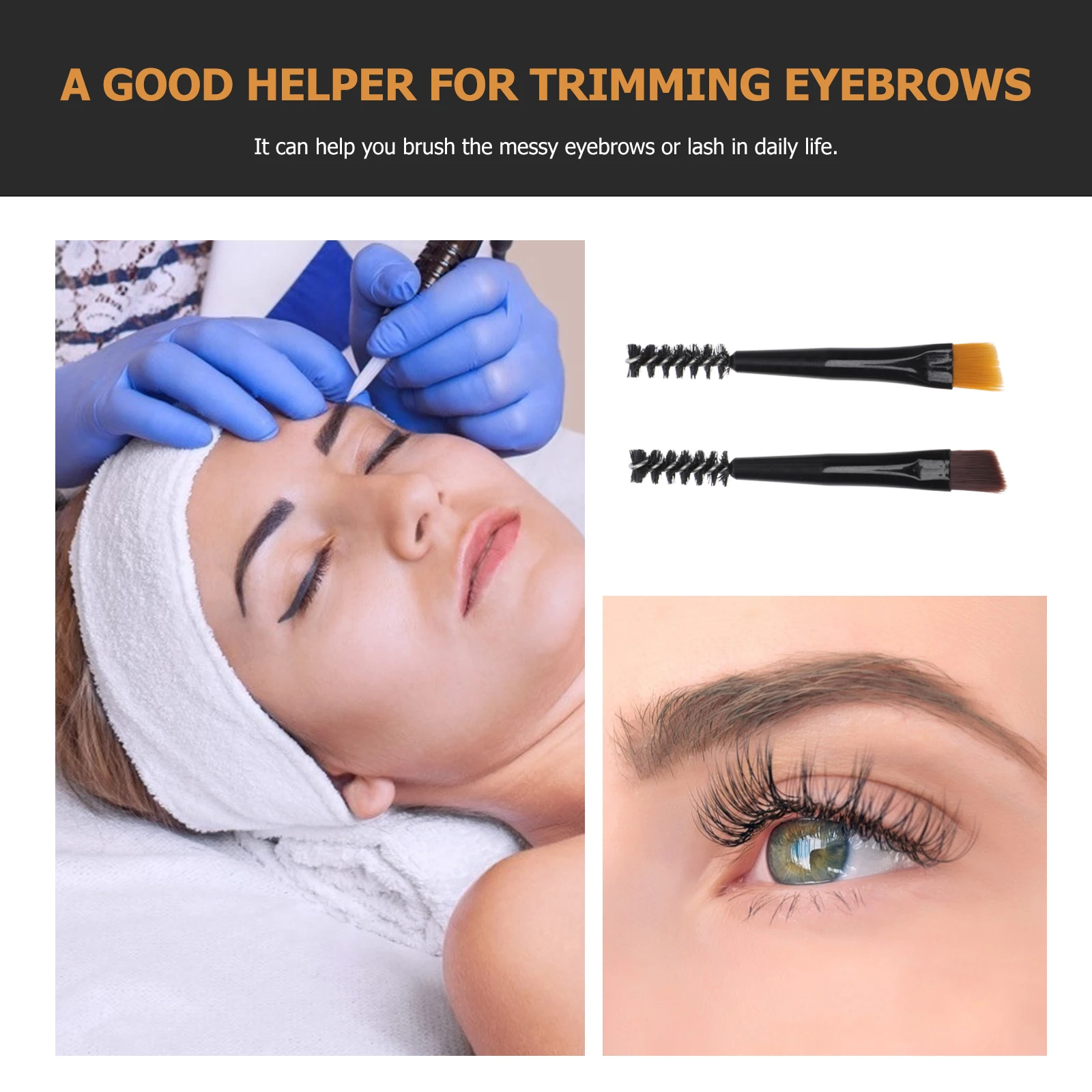 

6pcs Eyebrow Brush Shaping Comb Beauty Tool Women Makeup Short H Eyebrow Comb Durable Nylon Safe Grooming