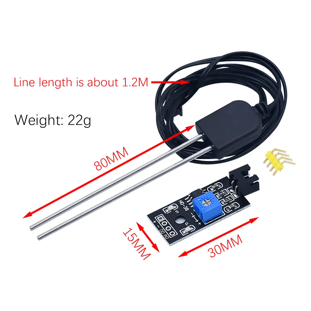 Soil Moisture Detector Module Soil Humidity Sensor Meter Hygrometer Water Tester Corrosion Resistance Probe DC 3.3-12V