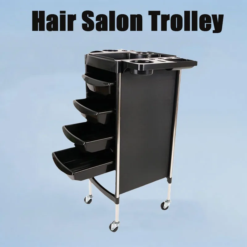 Cross-border salon, tool cart, hair salon, perm and dyeing stainless steel, large-capacity storage, storage, hairdressing