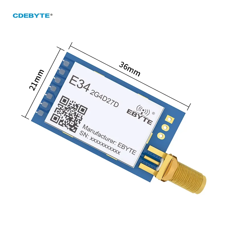 E34-2G4D27D nRF24L01+ Ebyte Full Duplex High-Speed Transmission 27dBm 5km ISM2.4GHz GFSK Wireless Transceiver and Receiver IoT