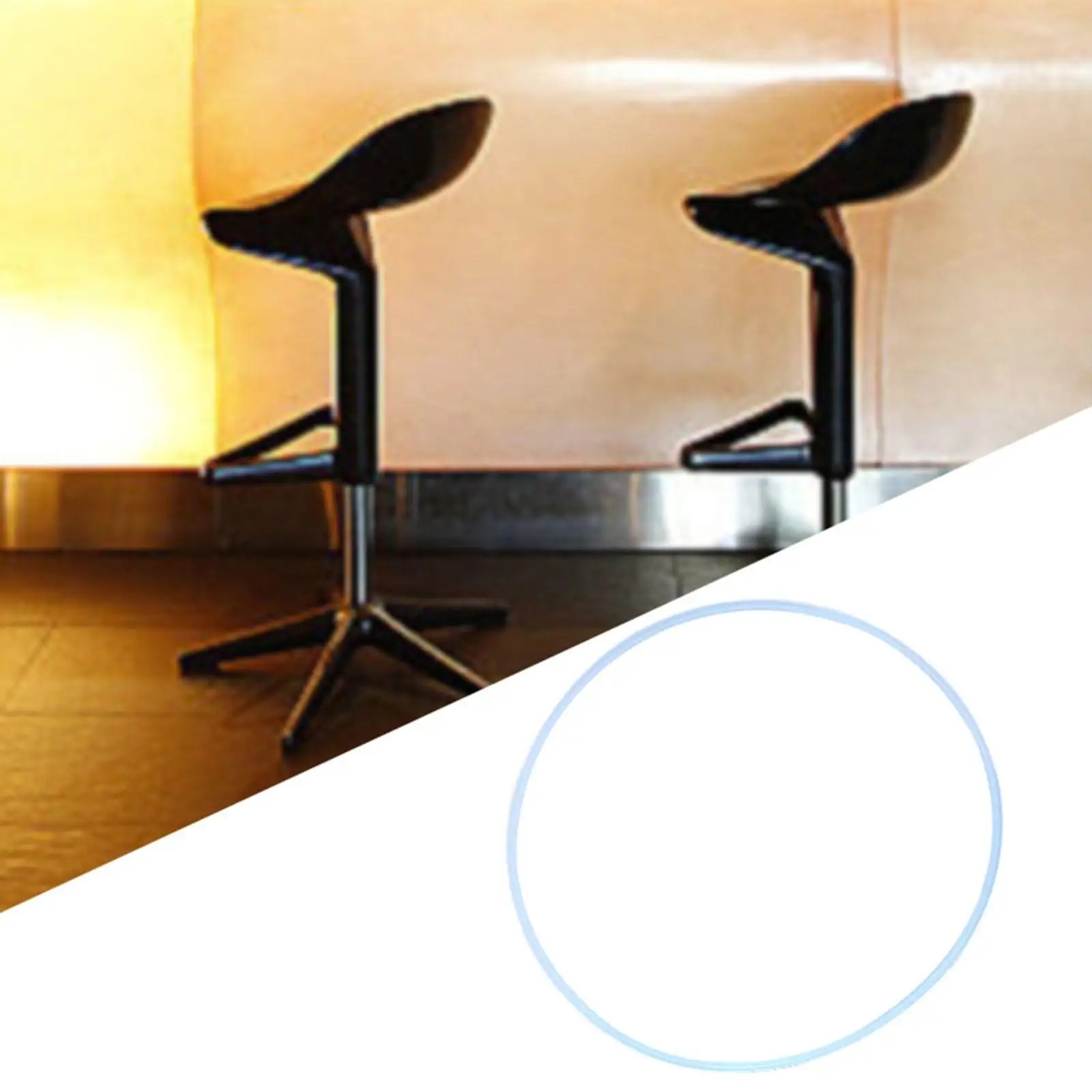 Rubber Glide Pads Chair Base Ring Bar Stool Leg Protector Round Floor Guard for Home Cafe Restaurant Use