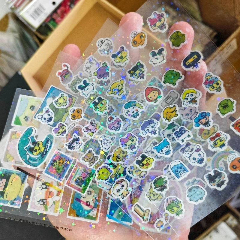 

New Cute Electronic Pet Tamagotchi Stickers with Flash Cut Film, Children's Favorite Toys, Small Gifts for Children, DIY Gifts