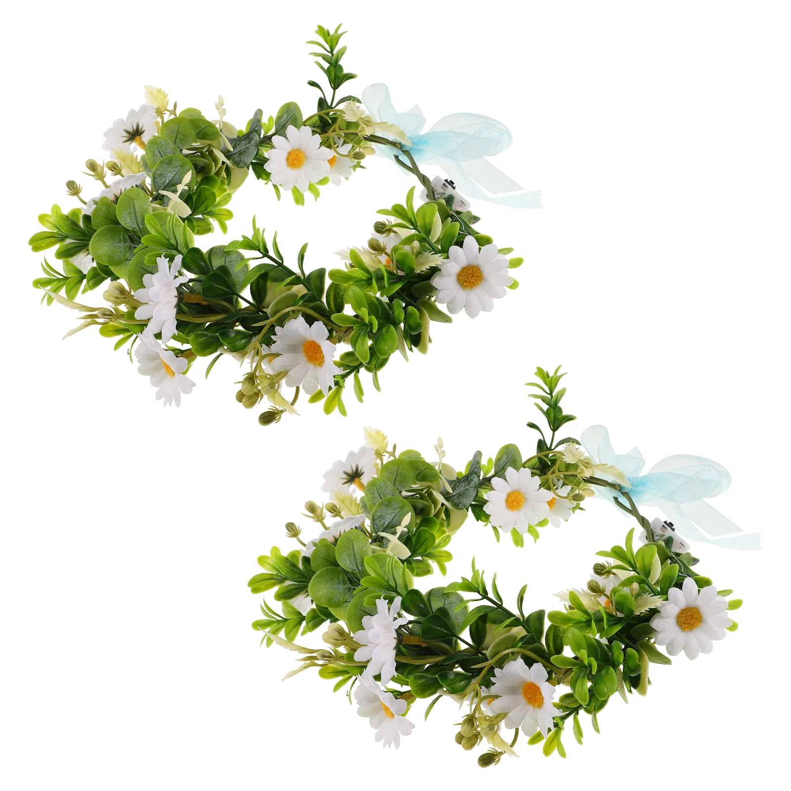 

2 Pcs Glow Garland Daisy Hair Accessories Stirnband Blumenkranz Haarschmuck Flower Headpiece Headband Accessory Shine