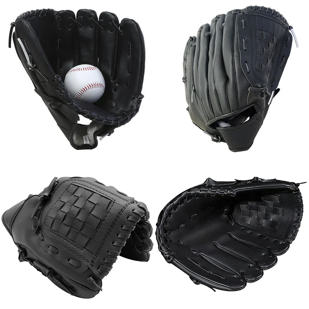 Guante de béisbol para deportes al aire libre, guantes de bateo de cuero PU, equipo de práctica de Softball, guante de competición de entrenamiento de béisbol para niños