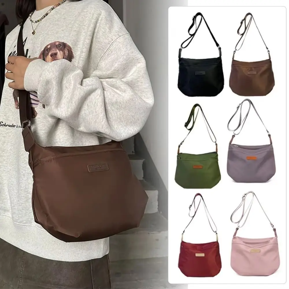 Small Quick-dry Nylon Shoulder Bag Harajuku Portable Men Crossbody Bag Coin Pouch Waterproof Mobile Phone Pack Unisex