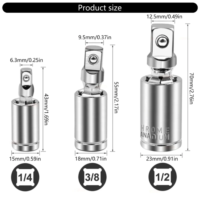  multiple  Size Ratchet Adapters Set Socket Adapters for enhances  Tool Compatibility