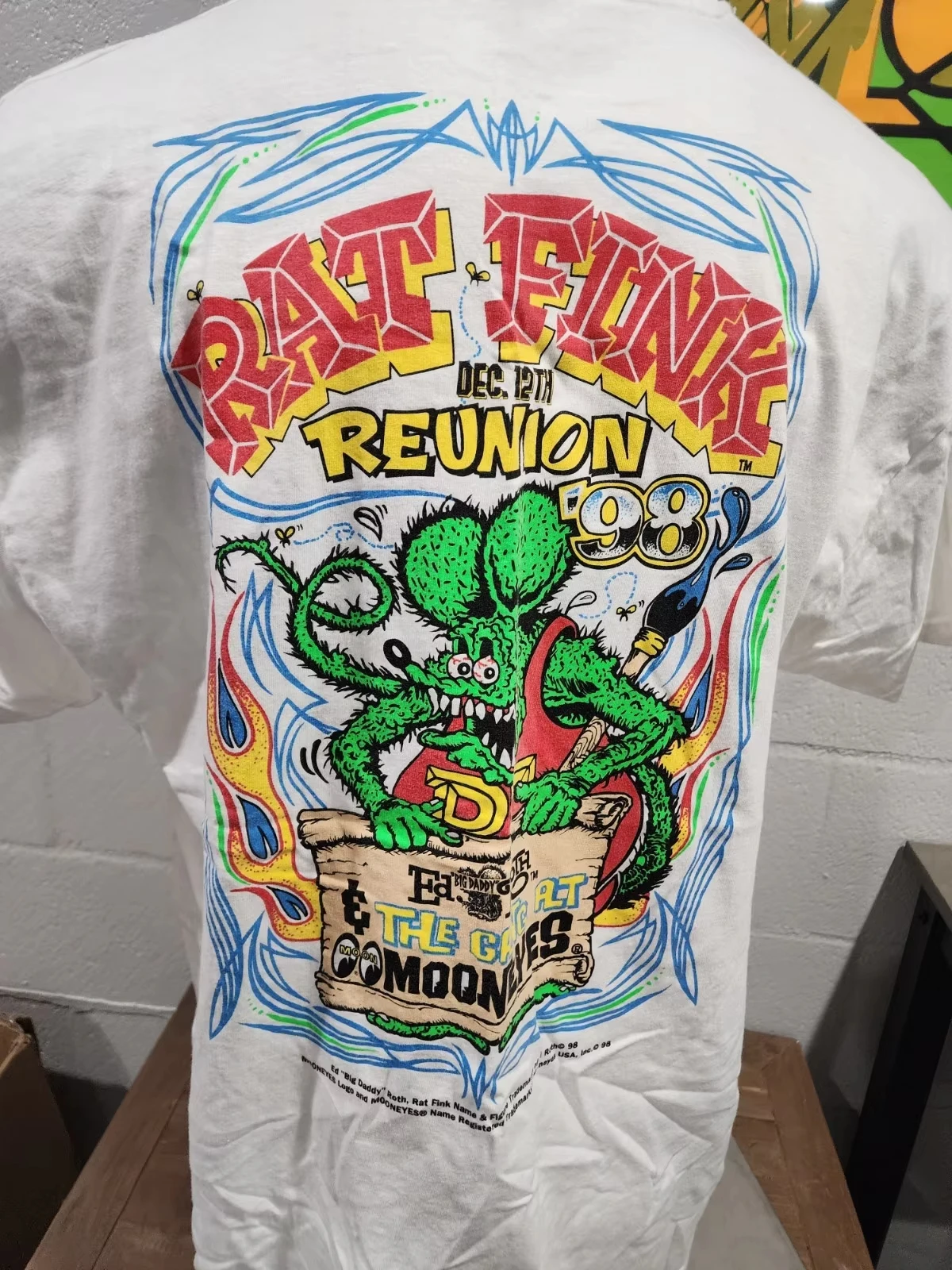 Vtg Big Daddy Ed Roth The Gang @ Mooneyes 1998 Rat Fink T Shirt Reunion Tee Y2k Clothes Man Cheap Clothing Drip Clothing
