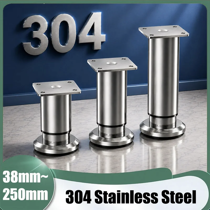 1Pcs Adjustable Metal Furniture Legs Stainless Steel Sofa Feet Couch Leg Replacement Cabinet Legs Durable Furniture Accessories