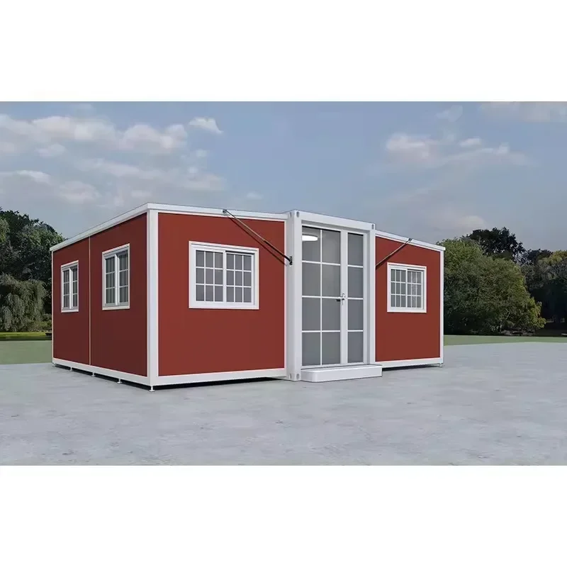 Nuevo Diseño de Casa Contenedor Prefabricada Moderna y Expandible de Dos Recámaras, Edificio Prefabricado, Casa Plegable