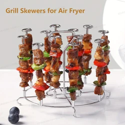 Versatile 6/8 Qt Stainless Steel Skewer RackCompatible with Instant Pot & Ninja Food Perfect for Enhanced BBQ & Air Frying
