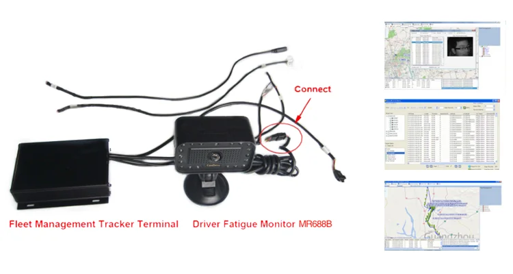 Professional Driver Behavior Analysis System with Fatigue Alert Distraction Warning GPS Tracking Pupil Tech & App Remote