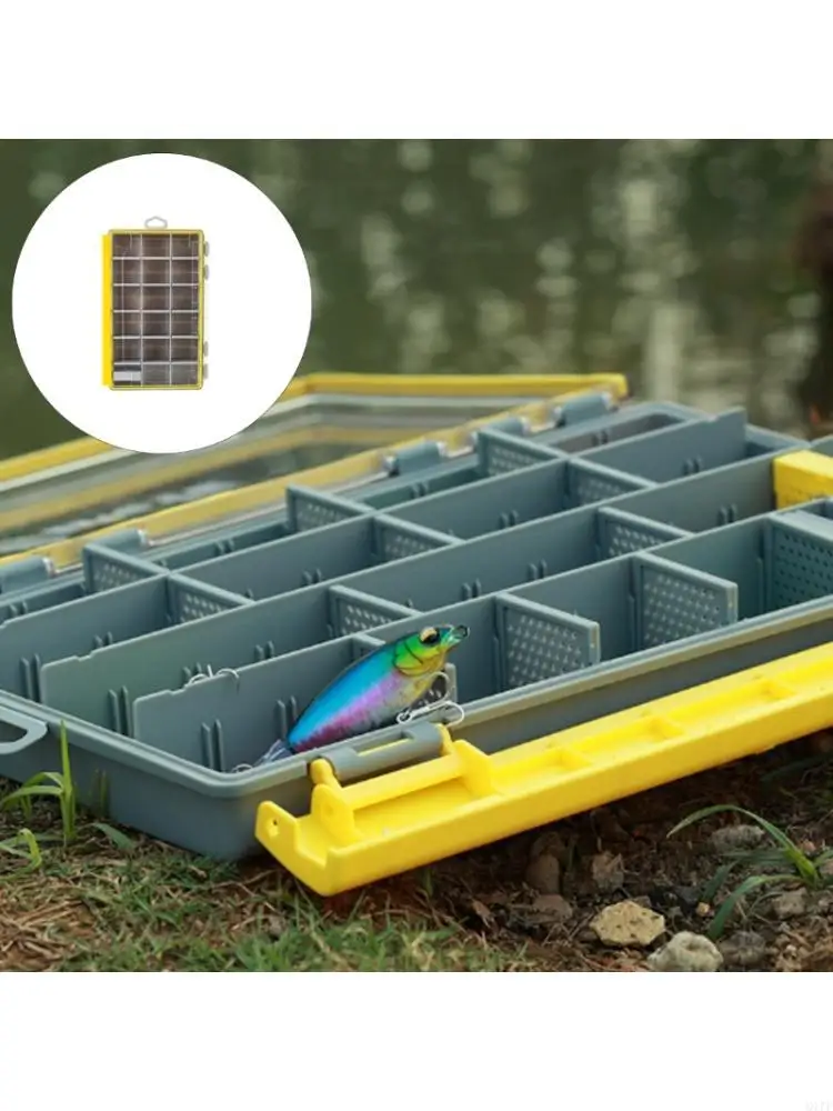 Lure Organizers Clear Lid Tray Box Baits Separator Fishing Tackle Box Organizers Removable Dividers Storage Box