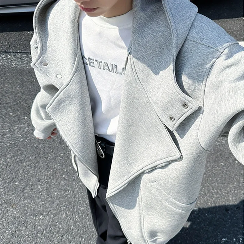 

Мужской оверсайз кардиган с капюшоном в американском стиле, на двойной молнии, толстая верхняя одежда, повседневный, удобный, из полиэфирного волокна, весна-осень