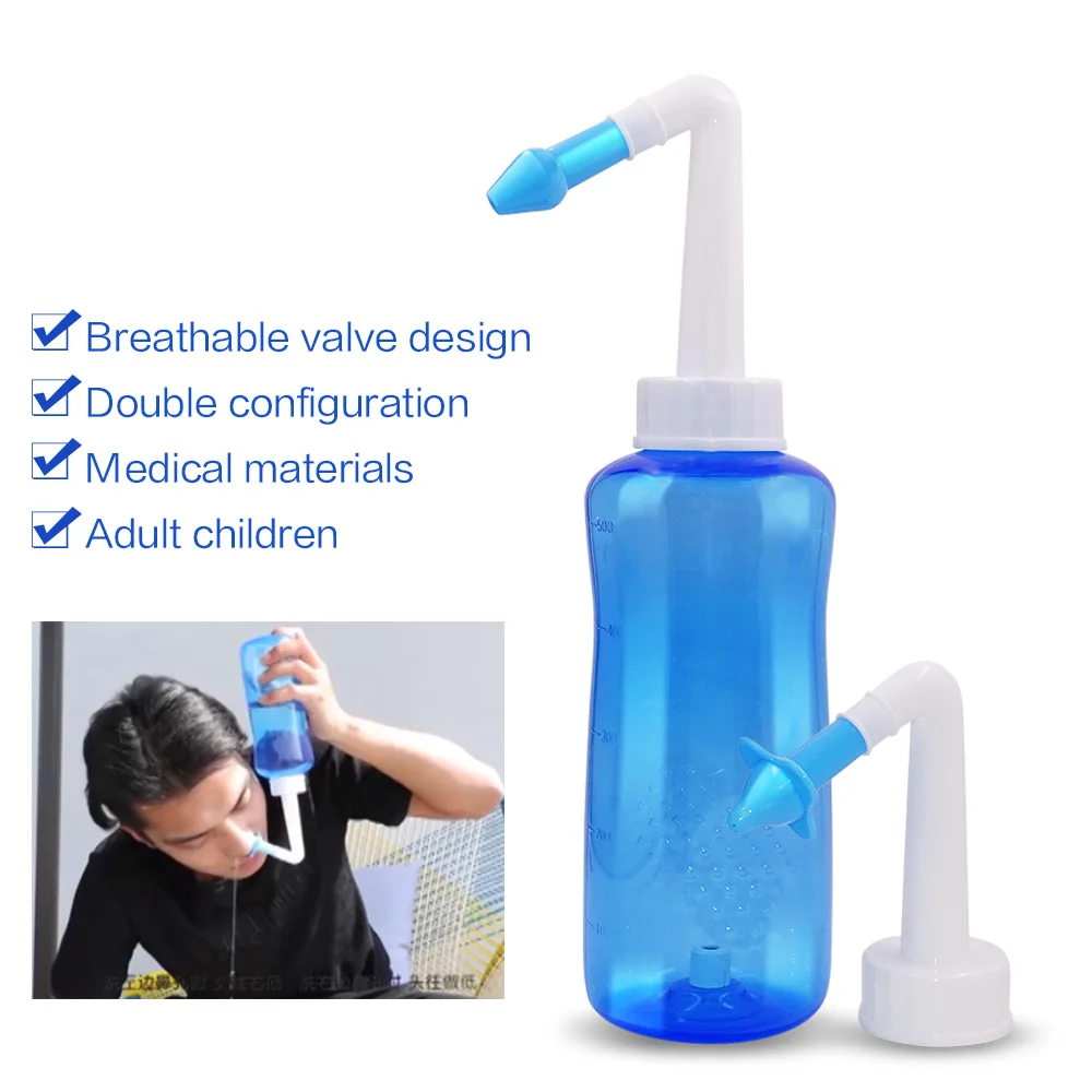 Nasal Wash Bottle Cleaner Sinusite Nose Protector Cleans Moistens Child Adults Avoid Allergic Rhinitis Neti Pot Nasal Irrigator