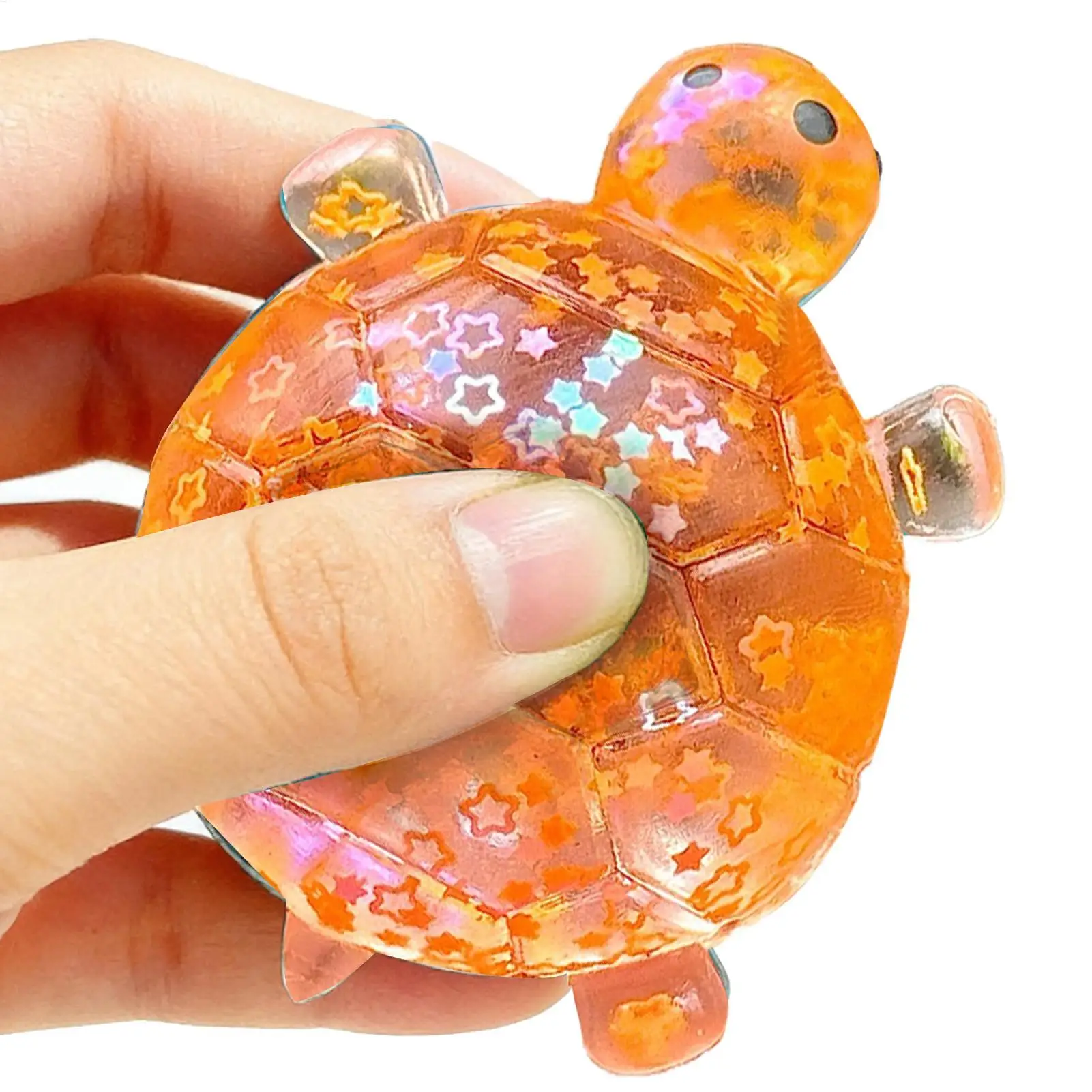 Sensory Squeeze Toy Glitter Turtle Shape Basket Stuffers Sensory Toy For Home School Classroom Dorm College Travel Road Trip