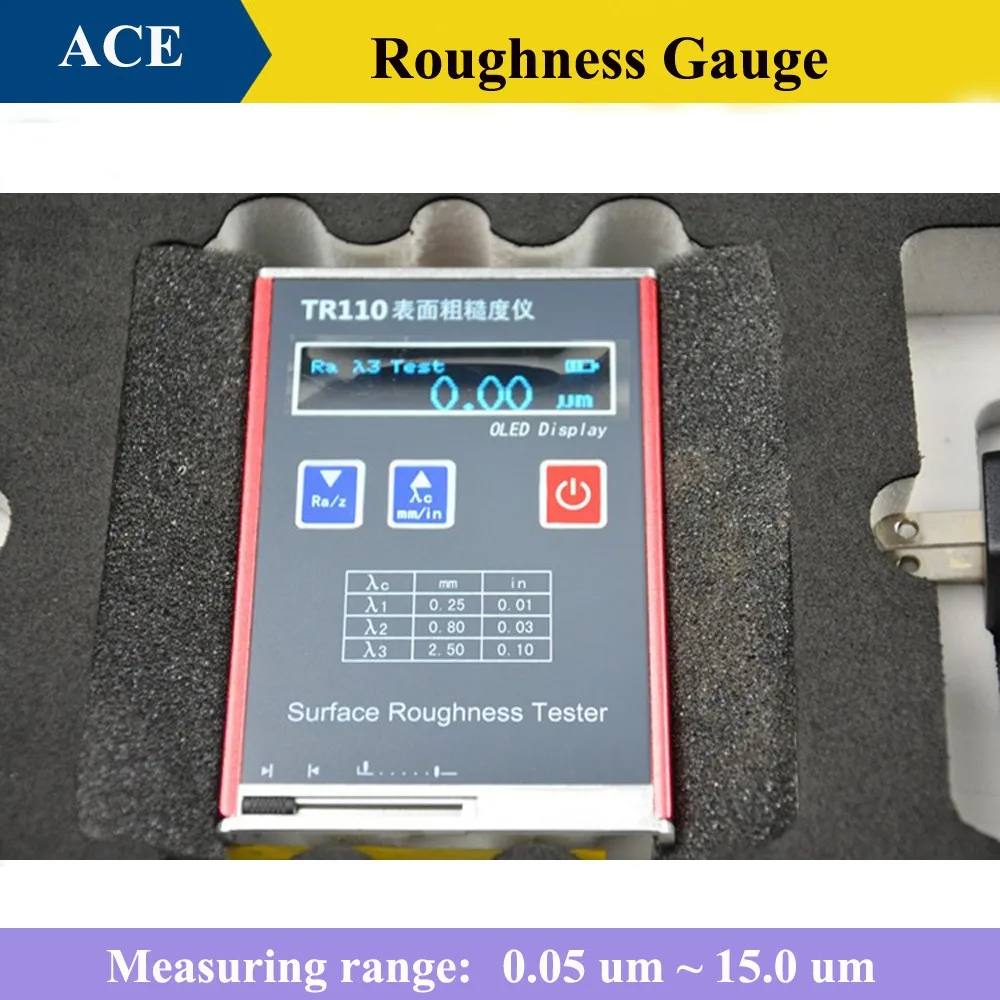 Handheld Surface Roughness Meter Tester Measuring Instrument Ra,Rz, Rq,Rt