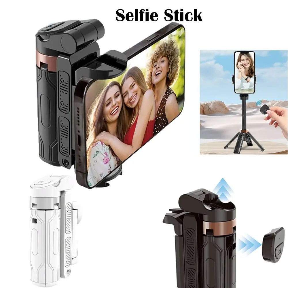 360 Degree Rotation Selfie Stick Portable Scalable Mobile Phone Camera Stand Universal Height Adjustable Flat-standing Quadripod