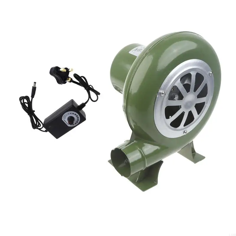 L4MB DC12V Fan BBQ Air Blower 2900R Penyesuaian Kecepatan Piknik Piknik Penggemar Grill Adapter