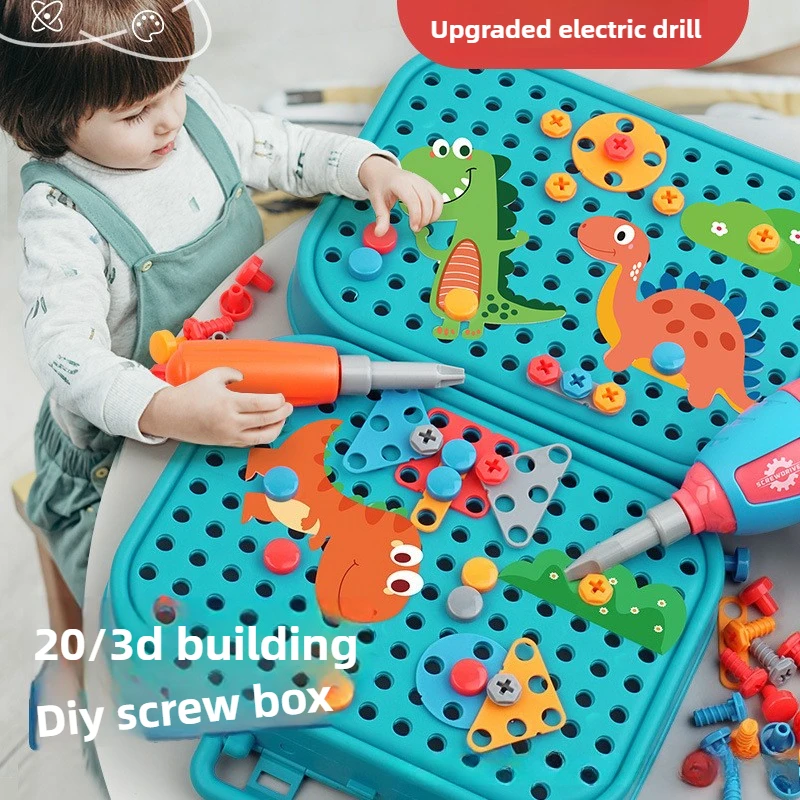 Simulation Schraube Schrauben Toolbox Montage und Montage Baby Spielhaus Spielzeug Kinder Bohrmaschine DIY Ingenieur Reparatur Werkzeuge