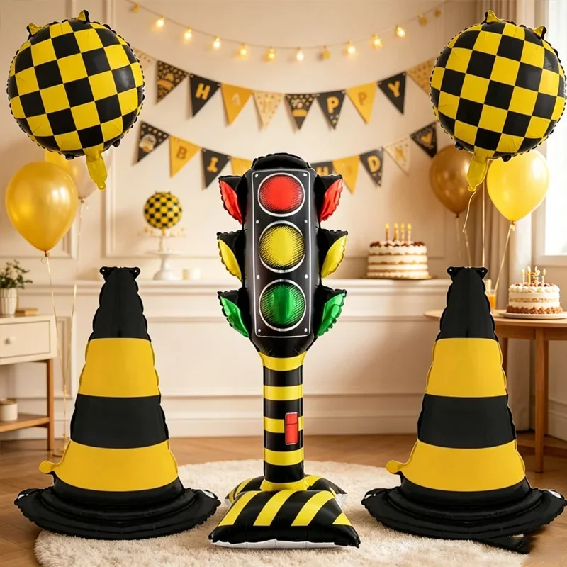 Vertical traffic light barrier barrel-shaped balloons set, for birthday parties, anniversaries and festivals