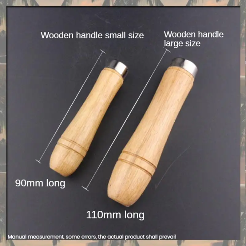 A70U New Wooden File Handle Kit Screwdriver Hand Drill File Handle Kit Cutting Tool Craft